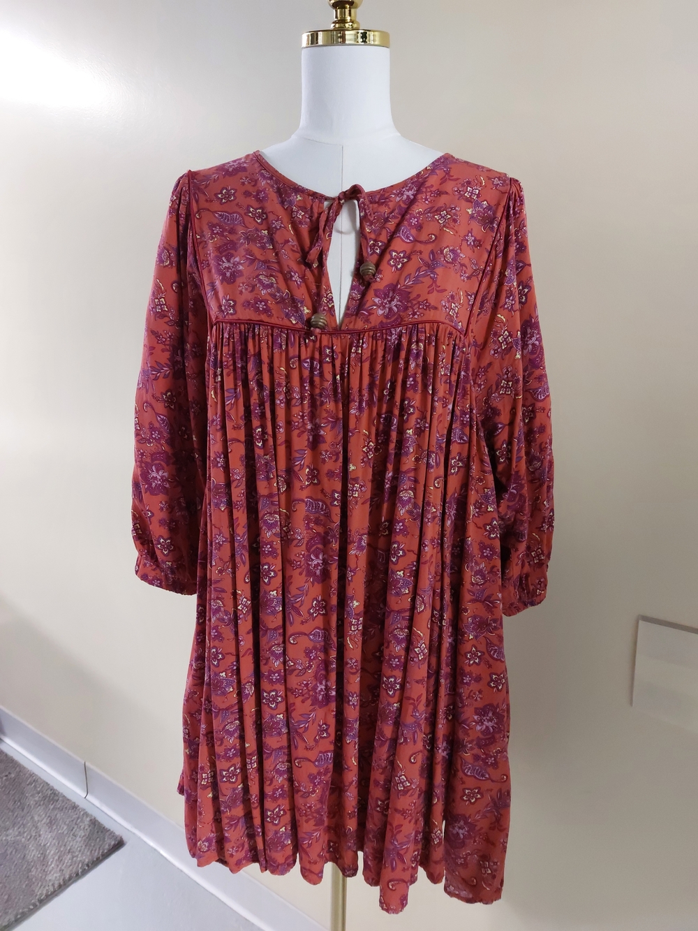 NATURAL LIFE  Floral Boho Long Sleeve Dress